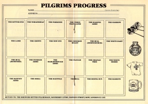  Centre page of the booklet showing all of the 24 pubs on the Pilgrimage (Museum Collection, ROMHM.2015.30)..jpg
